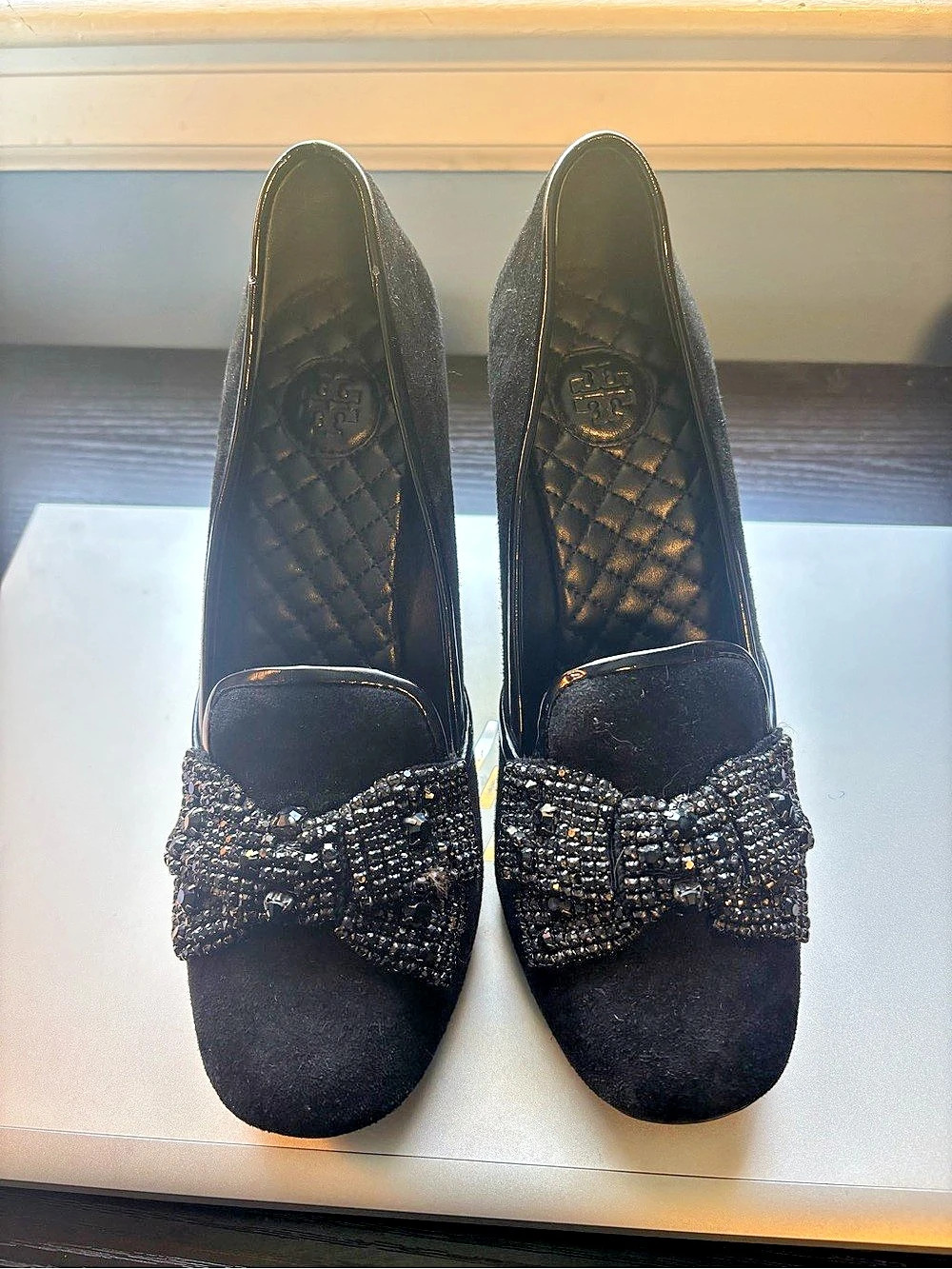 Tori birch Black Bow Pumps US 6.5M